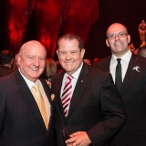 Alan Jones, John Frost OAM and partner Shane O’Connor